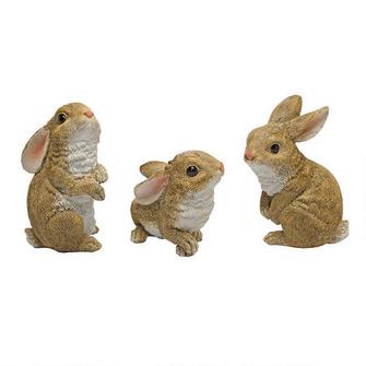 Baby Bunny statues (set of 3)