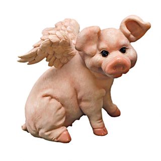 Hog Heaven Flying Pigs Statue Collection: Sitting