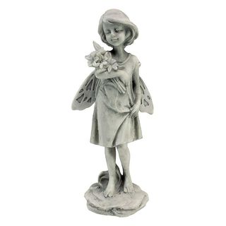 Rose Garden Fairy with Flowers Statue