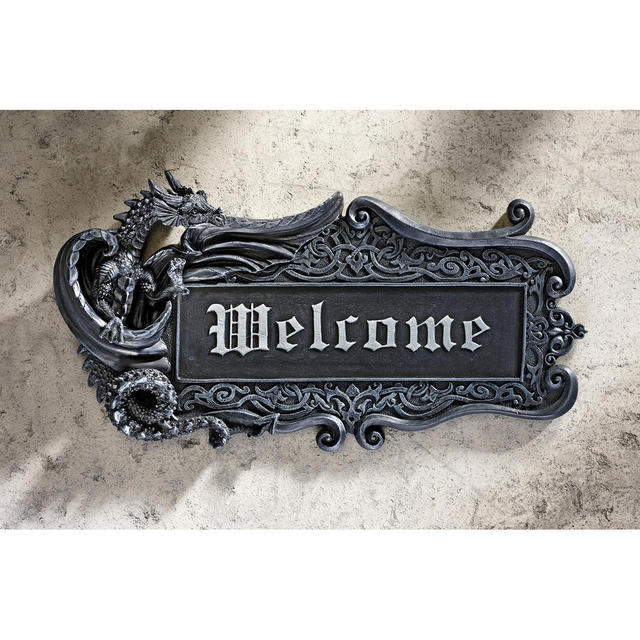 Dragon Welcome Wall Plaque